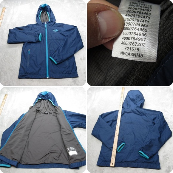 The North Face Jacket Youth Medium Blue Windy Crest Lightweight Thermal Packable - Picture 1 of 16
